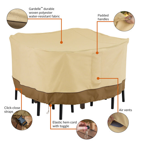 The Twillery Co.® Paulding Water Resistant Patio Dining Set Cover with